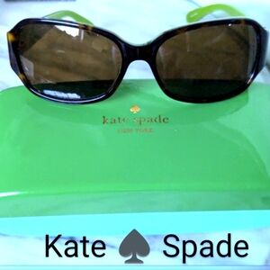Kate Spade Tortoise and Green Sunglasses